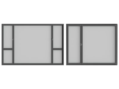 现代玻璃平开窗户