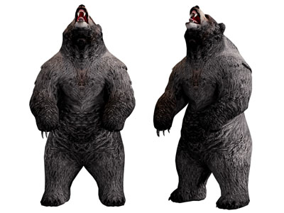 现代吼叫的熊 爬行动物