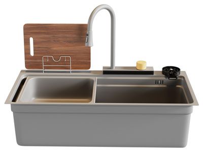 现代双盆洗菜盆