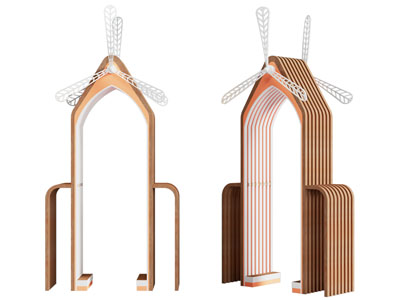 现代儿童玩具风车门洞 美陈3d模型 现代儿童玩具风车门洞 美陈