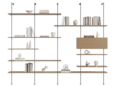 现代开放式顶天立地装饰柜
