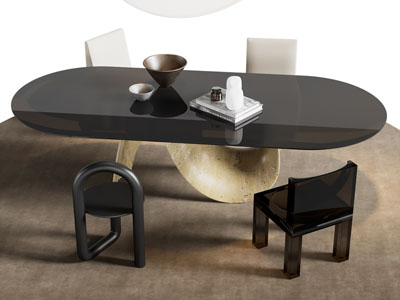 现代餐桌椅组合3d模型 现代餐桌椅组合