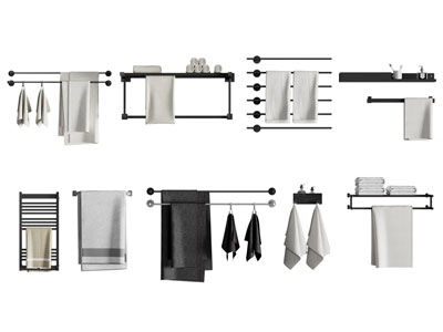 现代毛巾架 卫浴小件3d模型 现代毛巾架 卫浴小件
