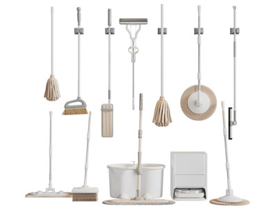 现代拖把 扫地机 卫浴小件3d模型 现代拖把 扫地机 卫浴小件