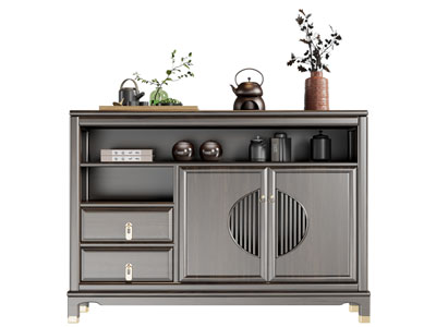 新中式玄关柜 边柜3d模型 新中式玄关柜 边柜