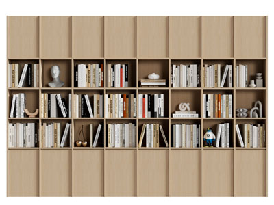 现代实木书柜