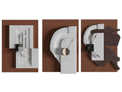 现代立体钟表墙饰挂件 装饰挂画3d模型 现代立体钟表墙饰挂件 装饰挂画