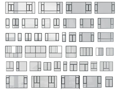 现代玻璃平开窗户 阳台窗 飘窗