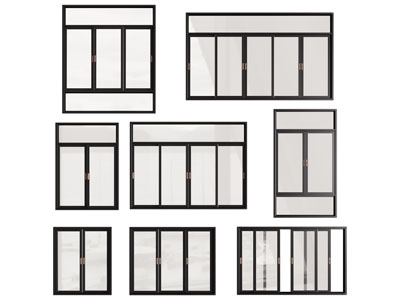 现代玻璃平开窗户 推拉窗