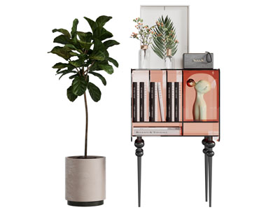 法式玄关柜 边柜3d模型 法式玄关柜 边柜