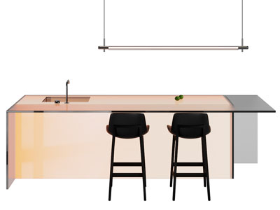 现代透明吧台吧椅3d模型 现代透明吧台吧椅