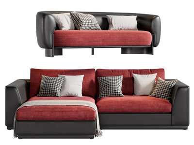现代双人 多人沙发3d模型 现代双人 多人沙发
