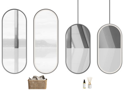 现代卫浴镜子 墙饰 卫浴小件3d模型 现代卫浴镜子 墙饰 卫浴小件