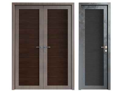 现代百叶门 双开门 单开门