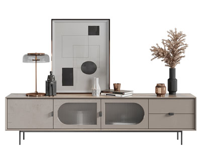 现代电视柜 摆件组合