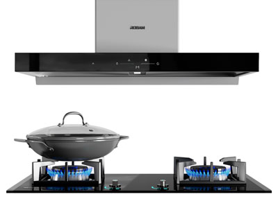 现代抽油烟机 燃气灶 锅具 厨房电器3d模型 现代抽油烟机 燃气灶 锅具 厨房电器
