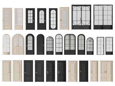 法式玻璃平开门 双开门 推拉门 房门