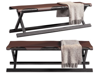 侘寂风可折叠长凳子