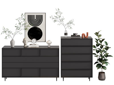 现代玄关柜 边柜 斗柜3d模型 现代玄关柜 边柜 斗柜