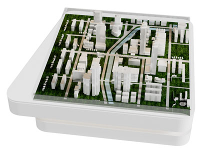 现代售楼处沙盘3d模型 现代售楼处沙盘