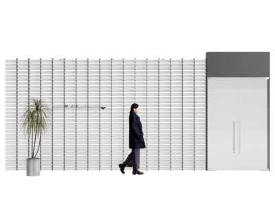 现代办公隔断 玻璃大门 双开门