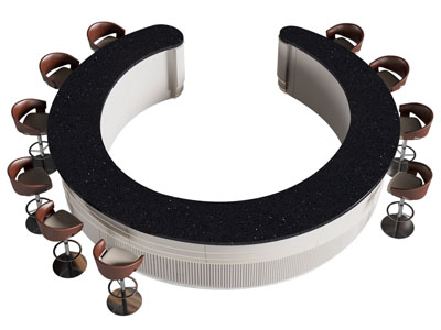 现代圆形吧台吧椅3d模型 现代圆形吧台吧椅