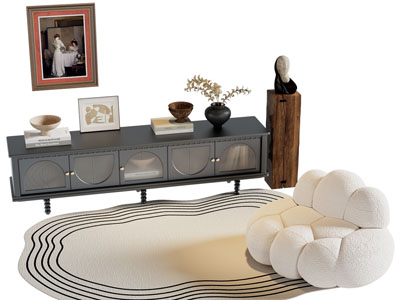 法式中古风电视柜 地毯