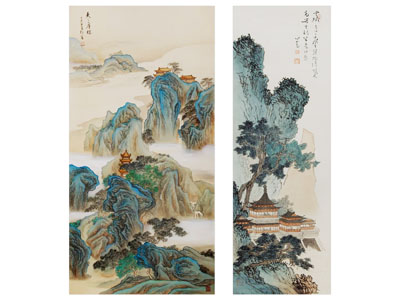 新中式山水装饰挂画3d模型 新中式山水装饰挂画