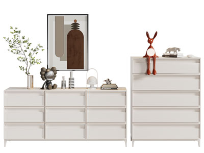 现代玄关柜 边柜 斗柜3d模型 现代玄关柜 边柜 斗柜