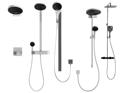 现代不锈钢淋浴花洒