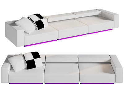 现代多人沙发3d模型 现代多人沙发