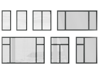 现代玻璃平开窗户