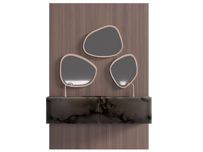 现代洗手台 镜子 洗手盆