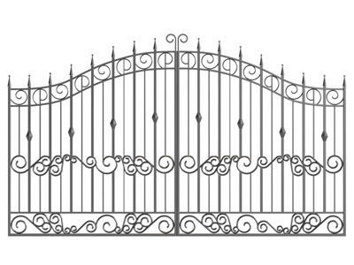 欧式铁艺雕花大门