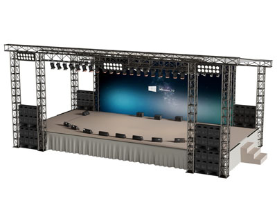 工业风loft舞台3d模型 工业风loft舞台