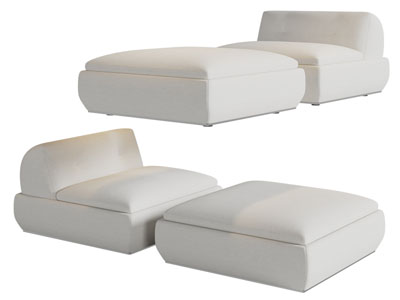 现代懒人沙发 脚踏3d模型 现代懒人沙发 脚踏