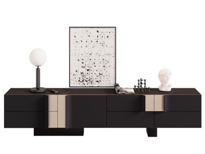 现代电视柜 摆件组合