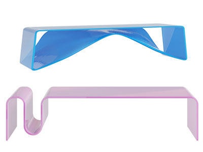 现代透明沙发凳子