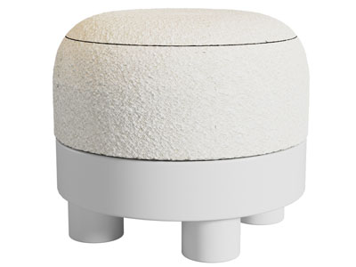 现代奶油风圆形沙发凳子