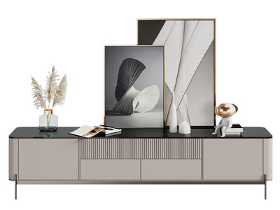 现代电视柜 装饰画