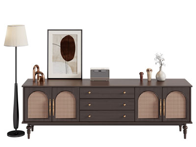 法式中古风电视柜 落地灯