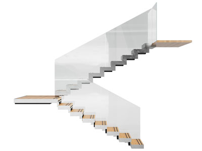 现代玻璃扶手旋转楼梯3d模型 现代玻璃扶手旋转楼梯