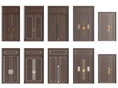 新中式双开门 大门 子母门 平开门