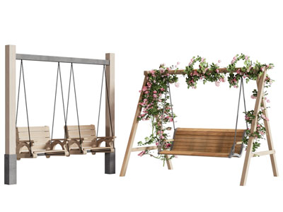 现代秋千架 花架吊椅