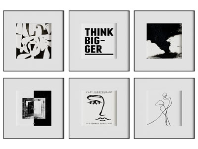 现代黑白装饰挂画