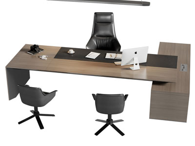 现代老板台 老板桌椅组合3d模型 现代老板台 老板桌椅组合