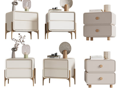 现代奶油风床头柜