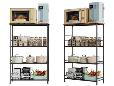 现代调料罐 厨房电器置物收纳架