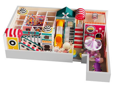 现代淘气堡 儿童游乐园3d模型 现代淘气堡 儿童游乐园