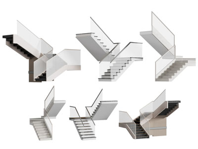 现代旋转楼梯3d模型 现代旋转楼梯